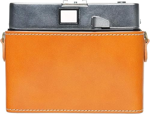 Vista 11 de Funda Symbolica, BolinUS hecha a mano de piel auténtica auténtica para cámara Zeiss Ikon Symbolica con correa de mano (negro)