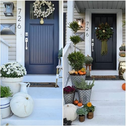 Vista 88 de Metal Numbers for House Outside, 5 Inch Modern House Numbers, DIY Floating Address Numbers with Screws, Rust Free Zinc Alloy, Silver Number 5