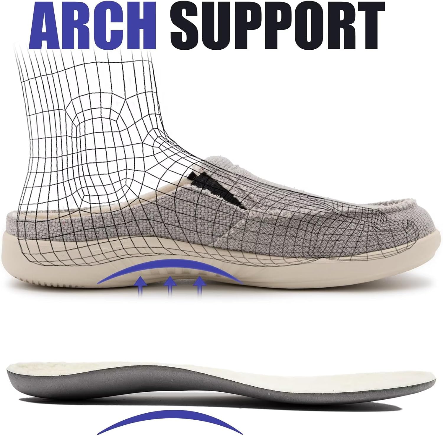 ADAX Womens Wide Slippers with Arch Support - Plantar Fasciitis Pain Relief - Orthopedic House Shoes for Diabetic Bunions