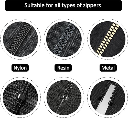 Miniatura 4 de Kit de reparación de cremallera de 105 piezas #3#5#8, reemplazo de cremallera con alicates de instalación para reparar abrigos, chaquetas, tiendas