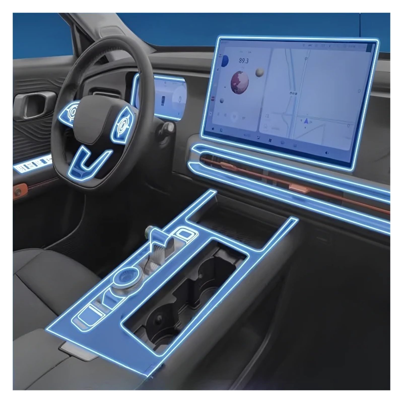 Navigation Schutzfolie Für Peking Für BJ30 26 Modelle Dashboard Multimedia GPS Konsole Navigation Transparente Schutz Film(Left Hand Drive)