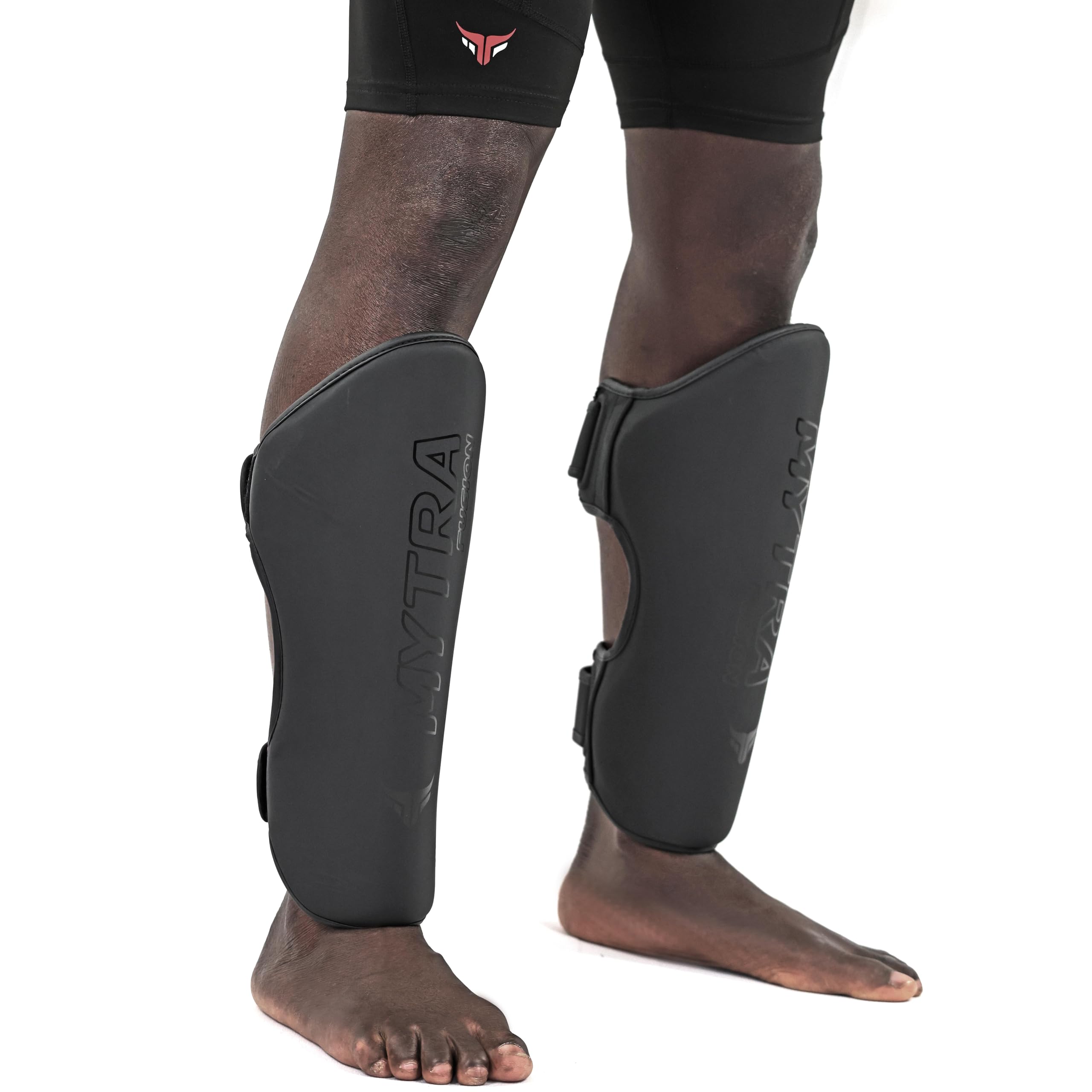 Mytra Fusion Protege Tibia Boxe MMA Protege Tibia Cuir Artificiel Protege Tibia Boxe Muay Thai, Entraînement, Sparring, Kickboxing, Arts Martiaux protège Tibias