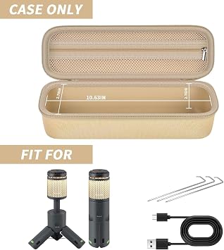 Boobowl Case Compatible with BYSOU/for AsFrost/for SupeDesk/for Outask Camping Light Telescopic and Collapsible Night Mobile Lighting Battery, Outdoor Camping Lantern Bag (Box Only) (Brown)