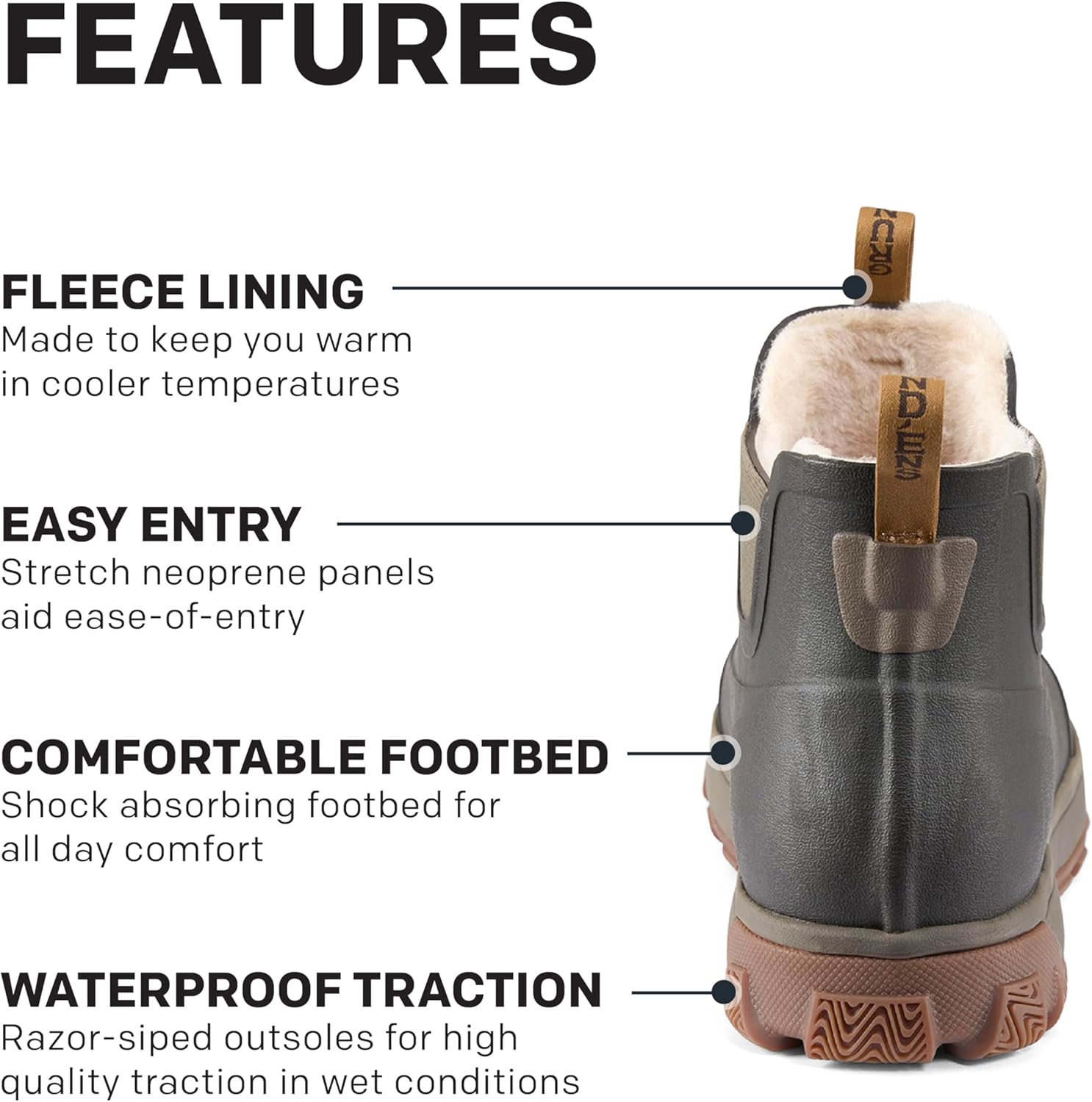 Grundéns Men’s Deviation Sherpa Ankle Boot | Durable, Waterproof, Fleece Lined