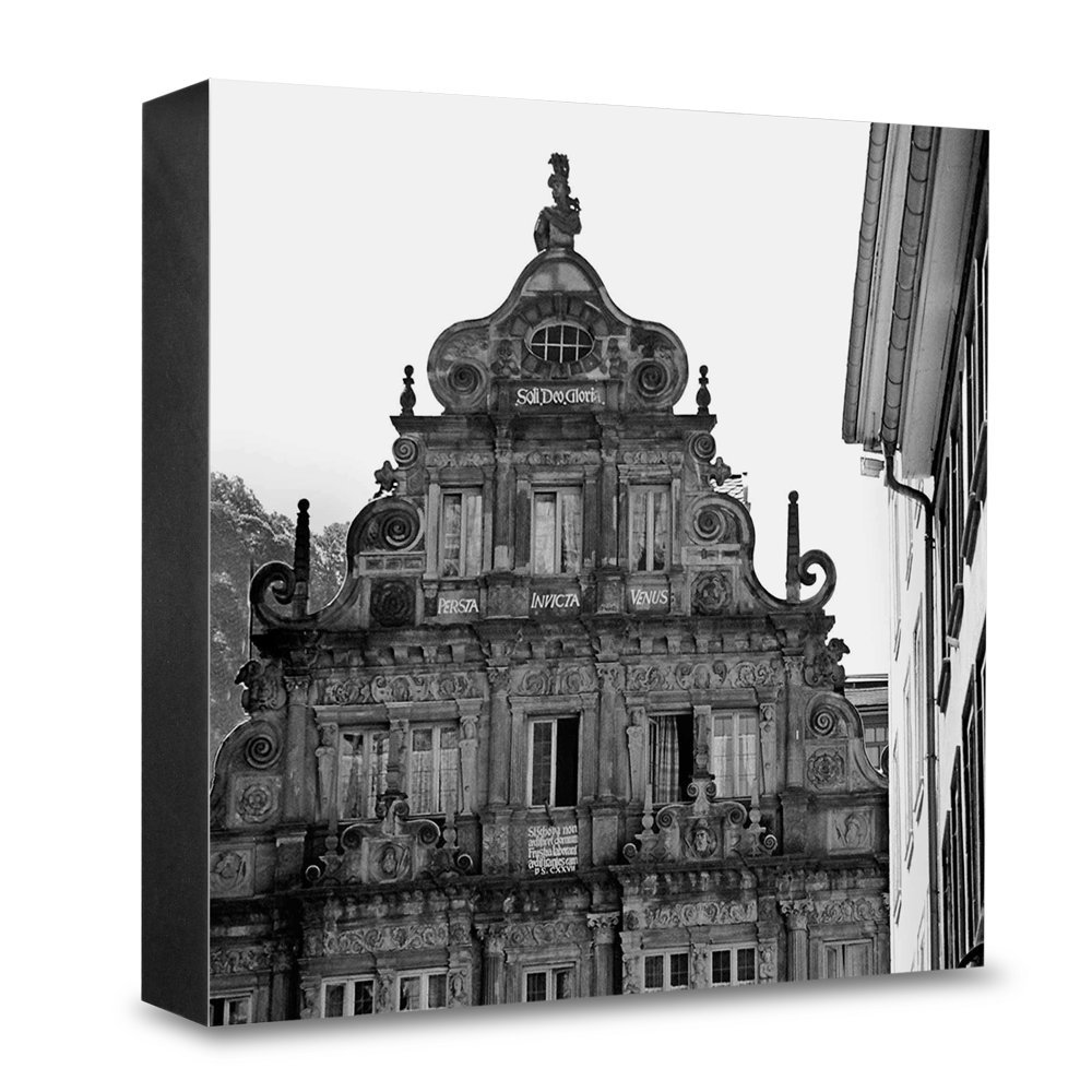 Tableau mural en bois 15x15 cm décoration architecture Allemagne