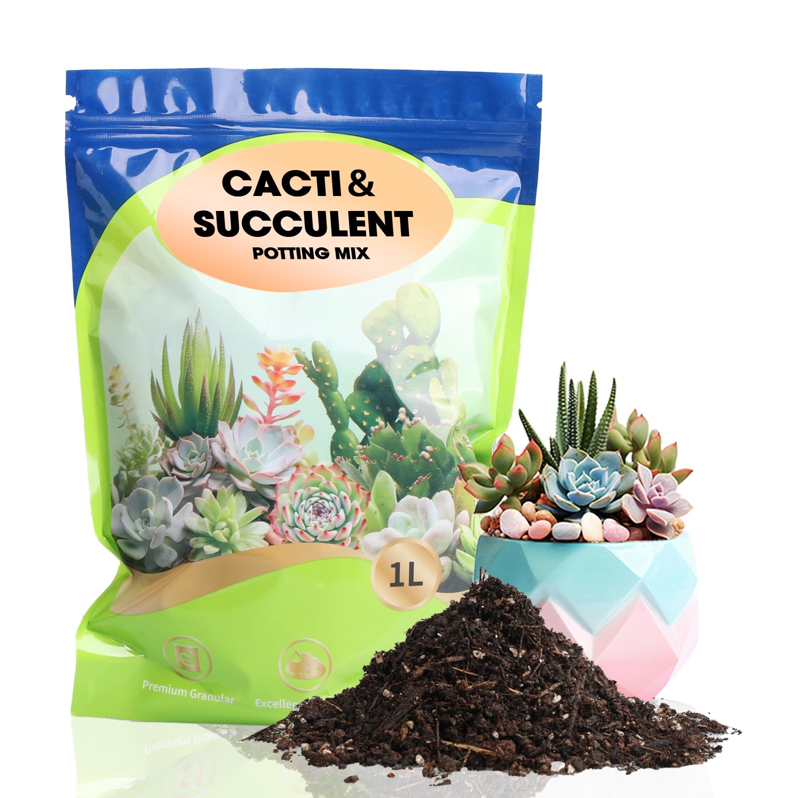 Omitgoter Premium Succulent and Cactus Soil Mix