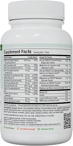 Miniatura 2 de Maxi Health Complete Once Daily Vitaminas para hombres y mujeres, multivitamínico para mujeres y hombres con hierro vitamina A B1 B2 B3 B6 B12 C D3