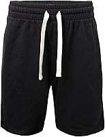 PROGO USA Men's Classic Fleece Workout Shorts - Casual Elastic Waist Active Shorts with Pockets