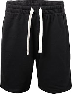 PROGO USA Men's Classic Fleece Workout Shorts - Casual Elastic Waist Active Shorts with Pockets