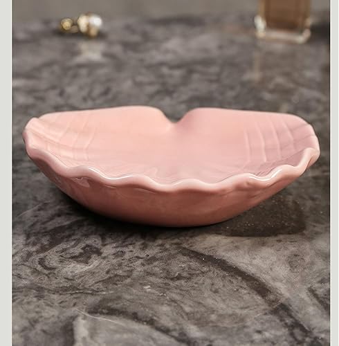 Miniatura 7 de Jabonera de cerámica, bandeja de jabón de concha de mar con autodrenante, bandeja de jabón para fregadero, baño, ducha, soporte pequeño lindo y