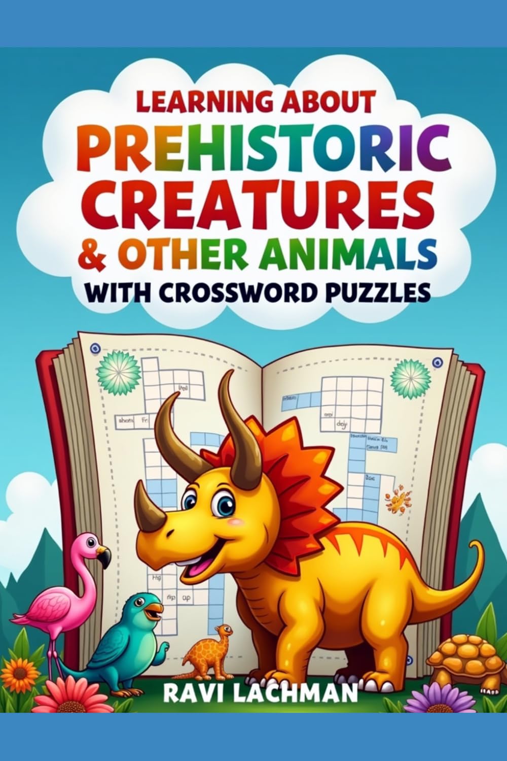 Learning about prehistoric creatues and other animals with crossword puzzles