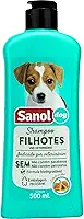 Sanol Dog Shampoo De Pêlos Para Cães E Gatos Filhotes 500 Ml Verde