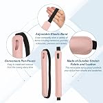 PATIKIL Stylus Holder for Tablet, Universal Pen Sleeve Retractable Stylus Pen Holder Elastic Pencil Pocket Case Protective Pouch for Tablet Case Notebook, Pink