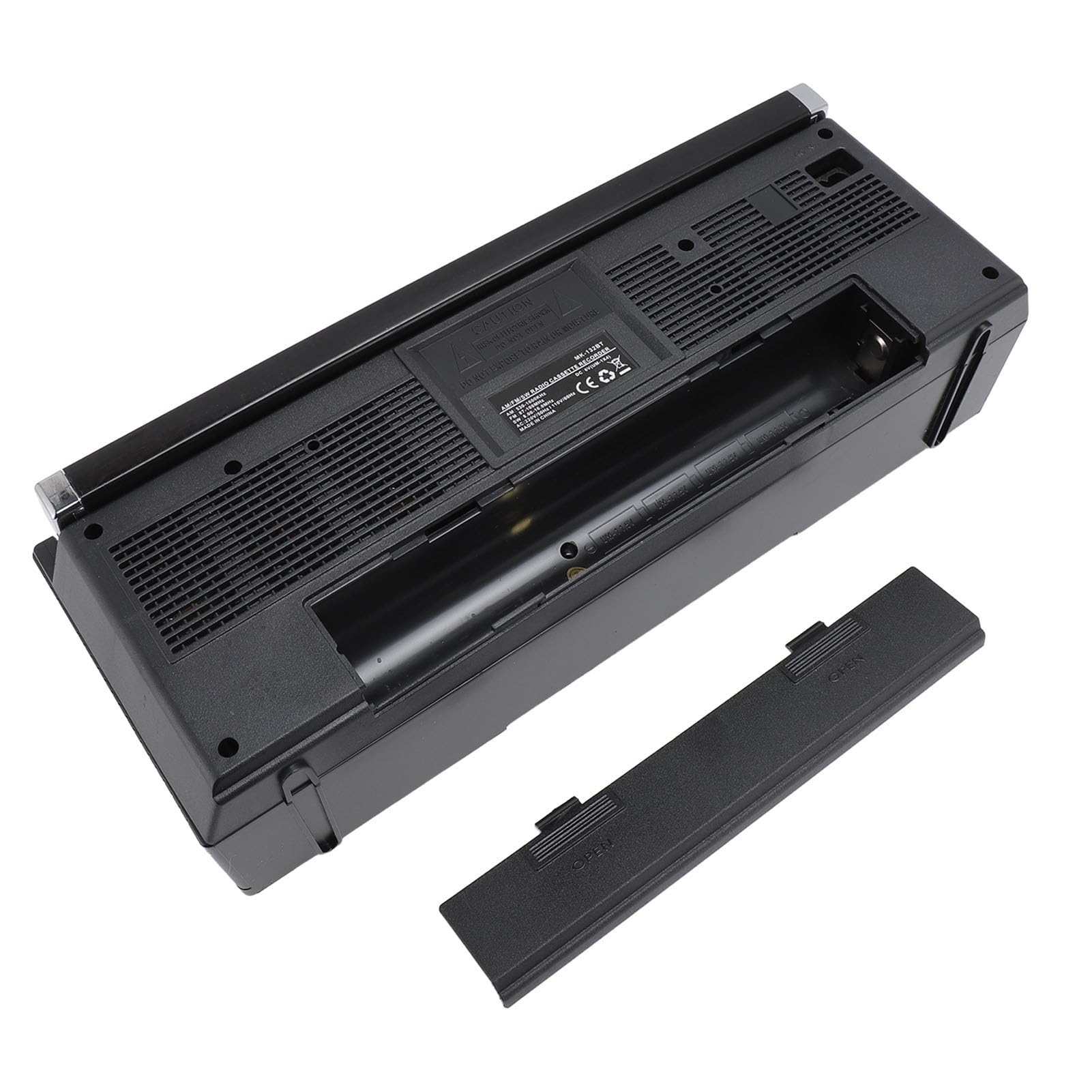 Boombox à Cassette, Boombox Rétro Blueooth avec Entrée USB, SD et AUX 3,5 Mm, Lecteur et Enregistreur de Cassettes AM FM SW (Black)