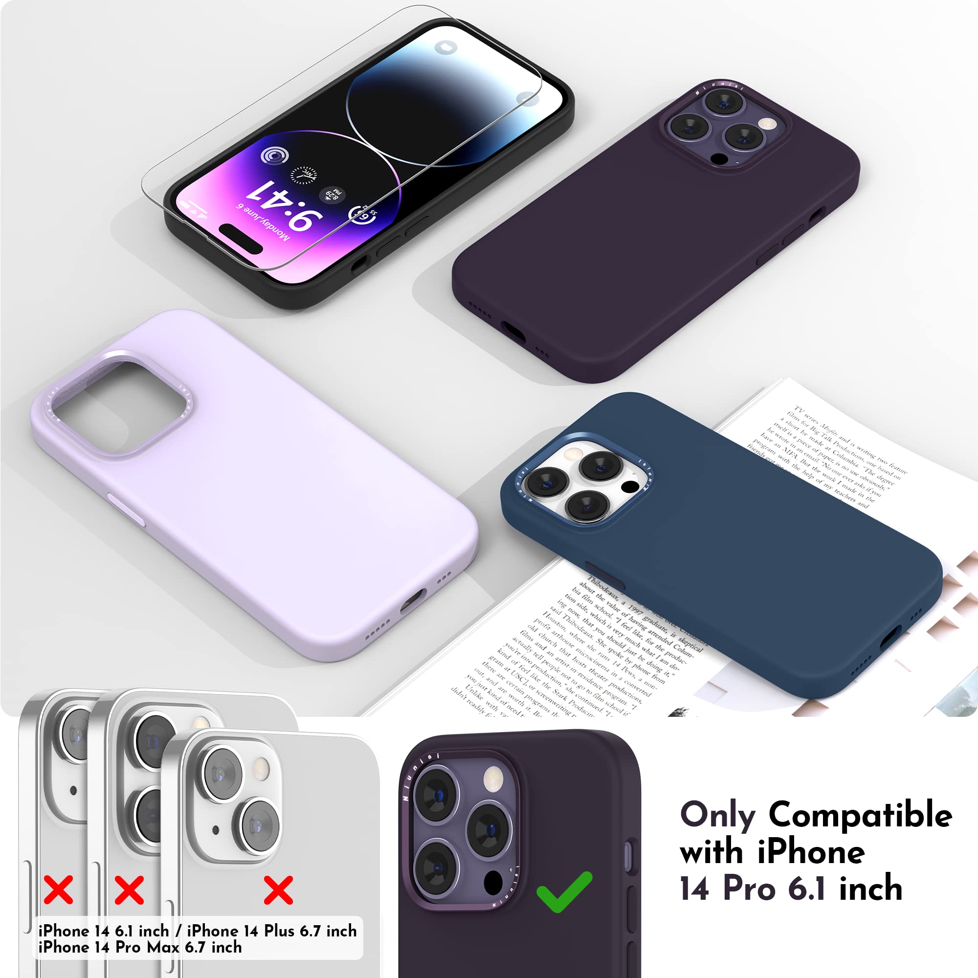 iPhone 14 Pro Max シリコンケース エルダーベリー 未使用 Amazon.co.jp: Niunisi シリコンケース iPhone 14 Pro 6.1、エルダー