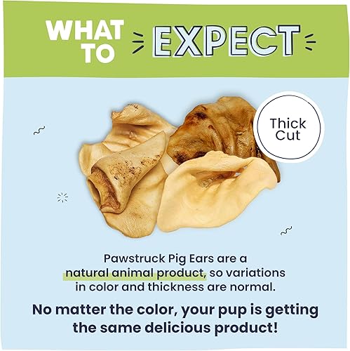 Miniatura 6 de Orejas de cerdo monstruo para perros hechas en Estados Unidos golosinas de cerdo naturales sin cuero crudo cerdas infladas hechas en Estados Unidos