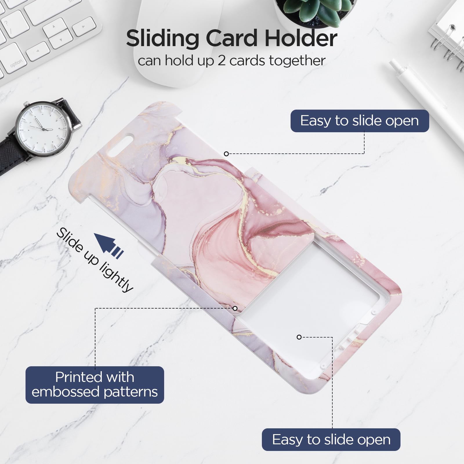 AiQInu ID Card Holder with Strap, Card Holder with Lanyard - Image 2