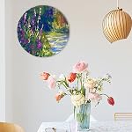 Frcctre 6 Pack 12 Inch Round Canvas Panels, Pre Stretched Blank Painting Canvas Boards, Circle White Art Canvas Panels for Oil, Acrylic, Gouache, Crafts