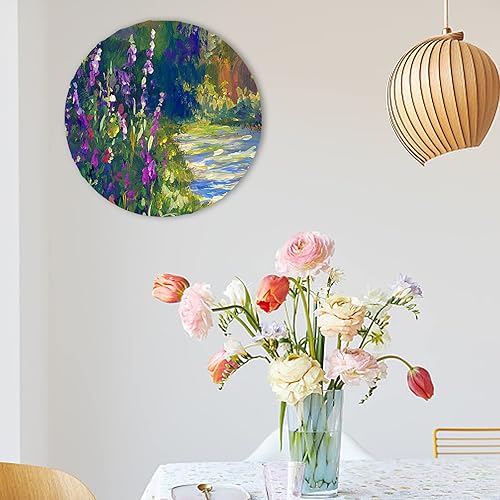 Miniatura 6 de Frcctre Paquete de 6 paneles de lienzo redondos de 12 pulgadas, tableros de lienzo de pintura en blanco preestirados, paneles de lienzo de arte