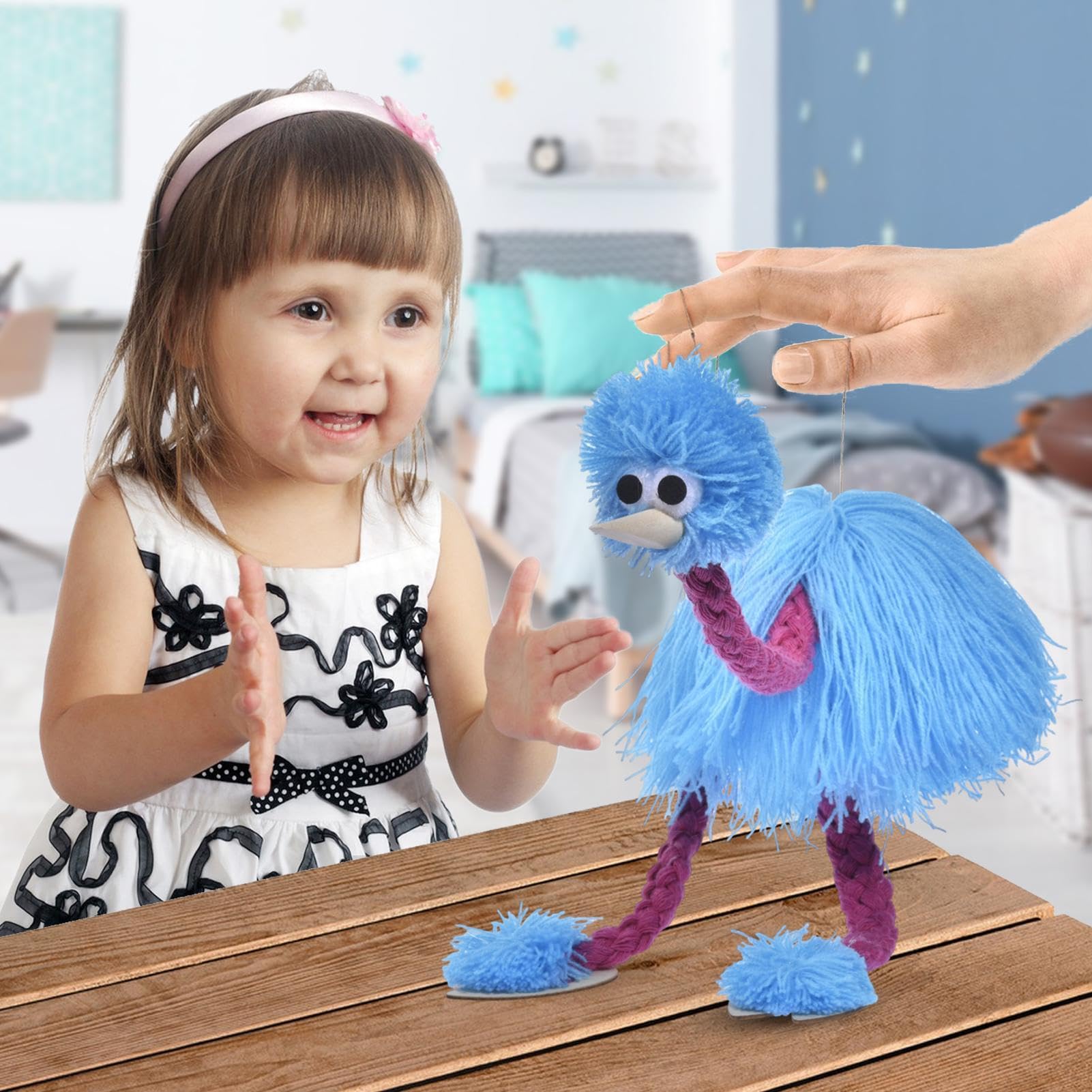 Marioneta De Avestruz con Cuerdas, Divertida Marioneta De Pájaro Interactiva, Marioneta De Avestruz con Cuerdas, Marionetas De Avestruz Hechas A Mano, Muñeca De Cuerda, Marioneta De Peluche — view 3