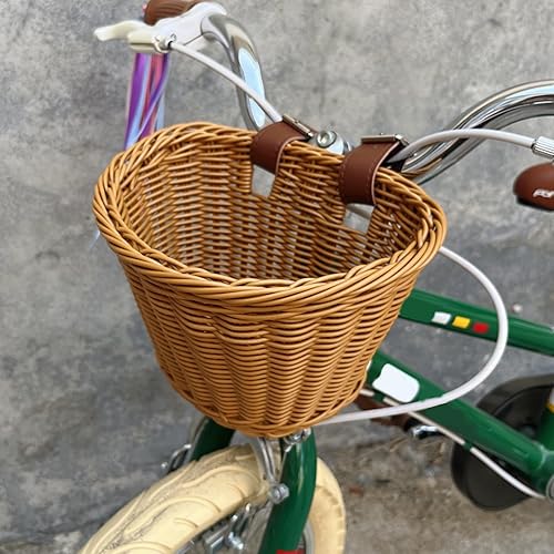 Miniatura 4 de Cesta de bicicleta, tejida a mano, gruesa, resistente, multifuncional, resistente, con soporte de carga, fácil instalación, almacenamiento de
