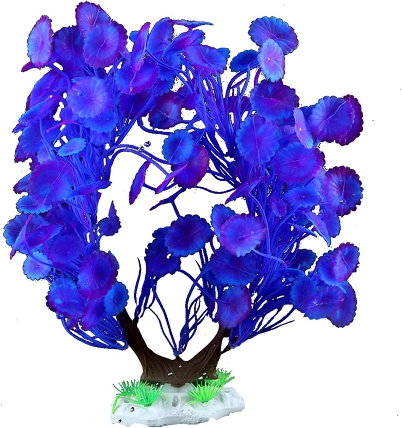 Aquatic Plant Decoration Plastic Fish Tank Artificial Realistic Aquarium Water Grass Submersible Landscape Decor(E)