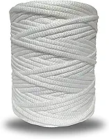 Fio Nautico 5mm Premium 500g 100% poliester Crochê Bolsas Macrame (Branco Off)