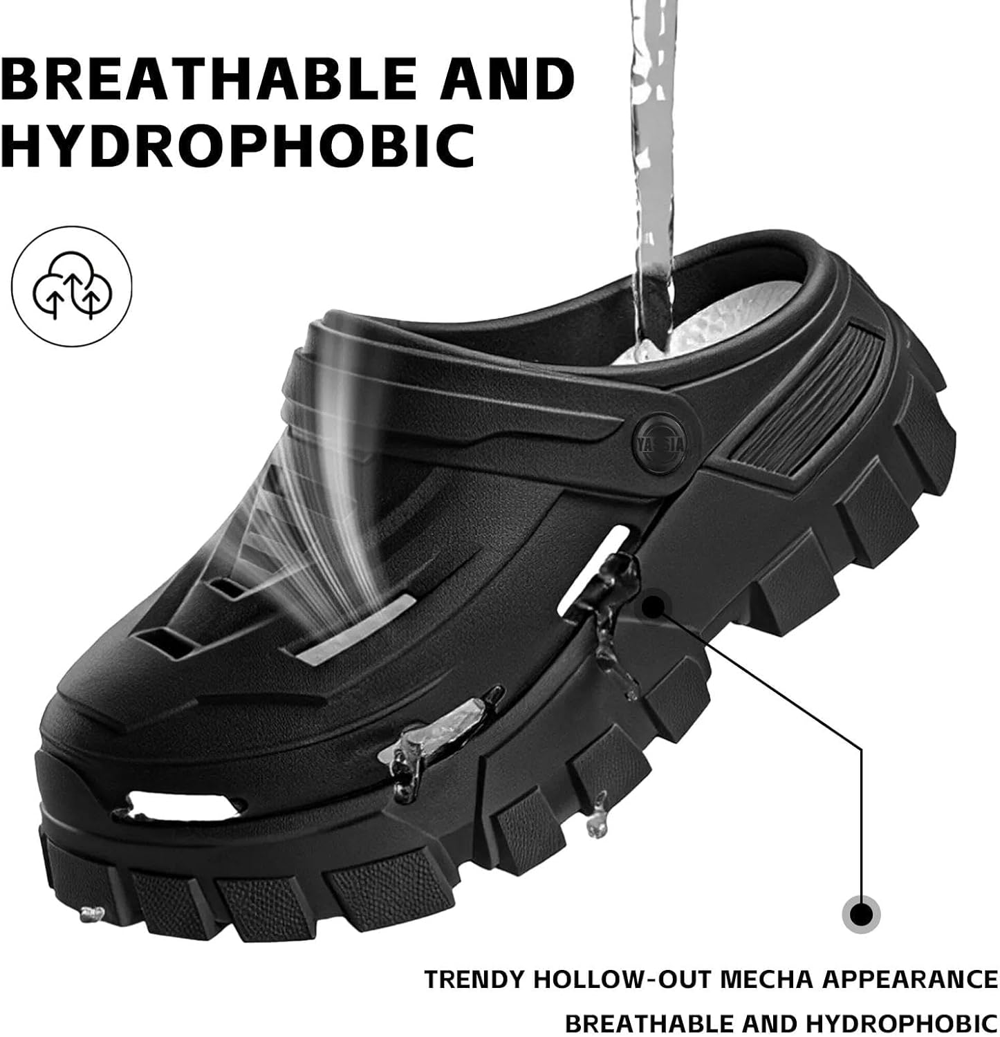 Unisex Classic Clogs - Arch Support Sandals - Garden Shoes - Lightweight EVA Slip-On Slides (BlackWarrior Men8/W9 - Image 7