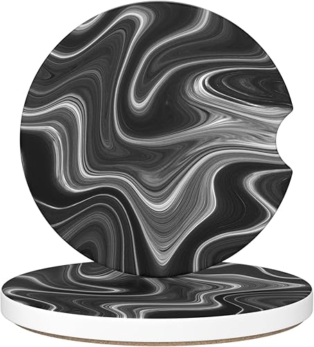 Miniatura 16 de Portavasos para automóvil, posavasos para portavasos de automóvil, paquete de 2 unidades, insertos antideslizantes universales de cerámica Amor,Hoja