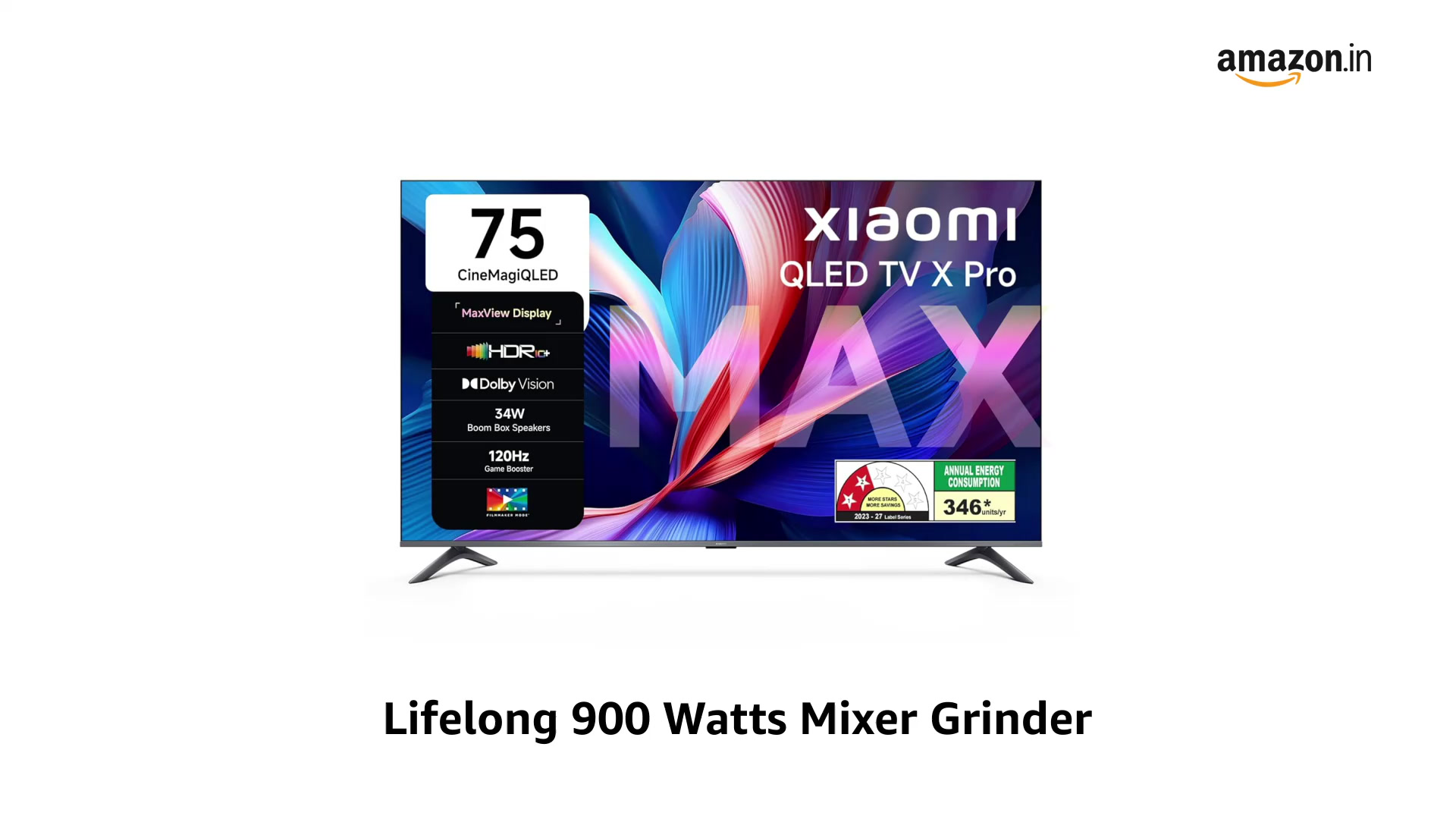 Xiaomi 189 cm (75 Inches) X Pro Series QLED 4K UHD Smart Google TV