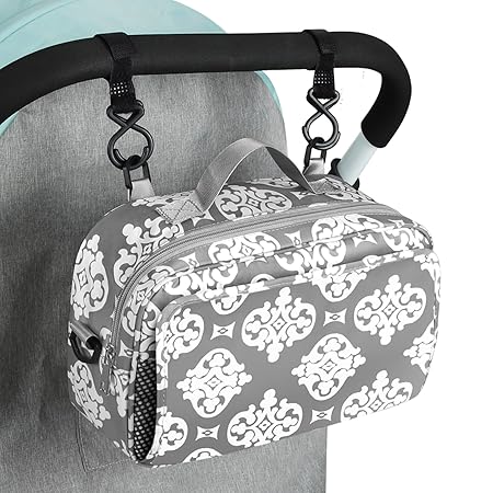 Accmor Stroller Organizer, Universal Stroller Organizer with Insulated Cup Holder Pocket, Dual Purpose Large Capacity Stroller Bag Caddy, Stroller Accessories Fits for Uppababy, Doona, Nuna Strollers