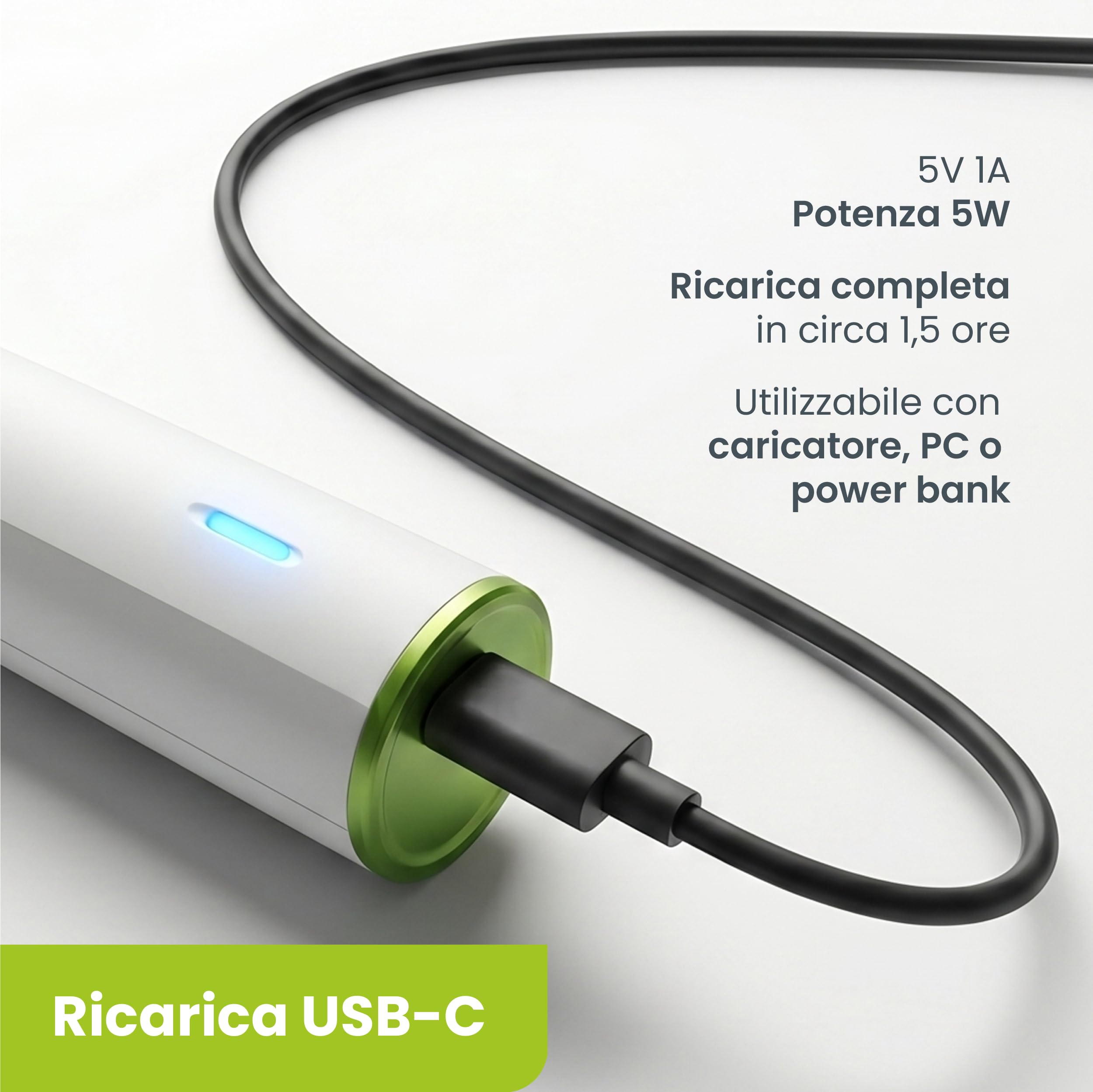 Rasoio Elettrico Corpo Donna Uomo con Luce LED | Ricaricabile USB Cordless | Testina Flottante di Precisione | Per Ascelle Gambe Bikini e Corpo | 90 Minuti di Autonomia