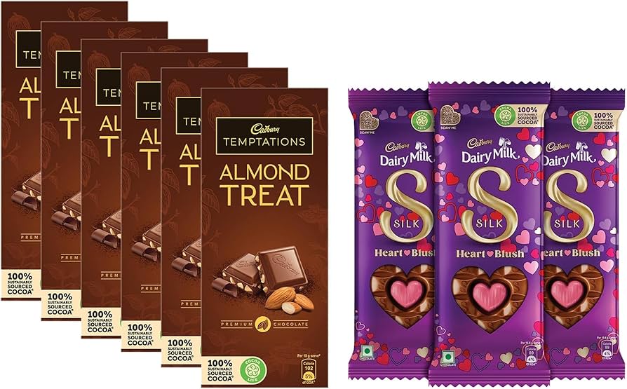 Cadbury Temptation Almond Treat Chocolate, 72g (Pack of 6