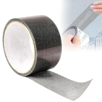شريط إصلاح شاشة لاصق قوي،2024 جديد شاشة الإبداعية مكافحة البعوض إصلاح الأشرطة، Household ذاتية اللصق نافذة إصلاح التصحيح للأبواب، نوافذ سوداء