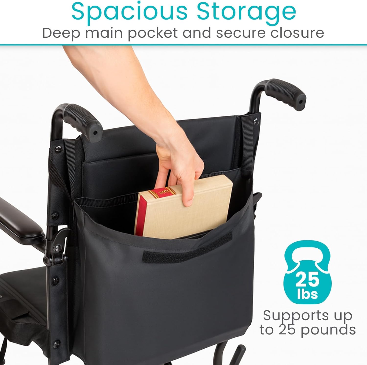 Vive Wheelchair Bag - Universal Storage Backpack for Wheelchairs & Walkers