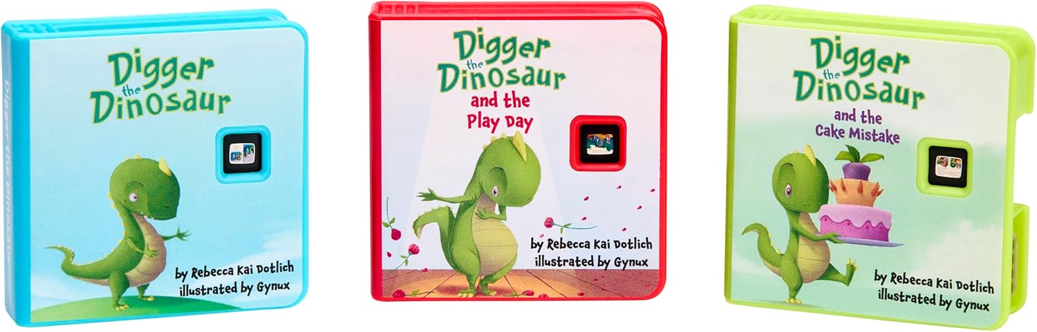 Little Tikes Story Dream Machine HarperCollins Digger the Dinosaur Collection, Storytime, Books, Audio Play Character, Gift and Toy for Toddlers and Kids Girls Boys Ages 3+ Years