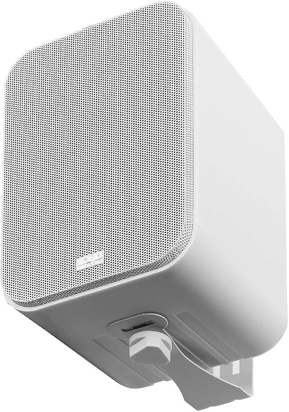 مجموعة مكبرات صوت خارجية OSD Audio، زوجان من مكبرات الصوت المثبتة على السطح مقاس 4 بوصات باللون الأبيض بقوة 80 وات + كابل مكبر صوت بطول 100 قدم، مقاومة للطقس IP54، مثالية للفناء والمسبح والشرفة والصوت في الفناء الخلفي