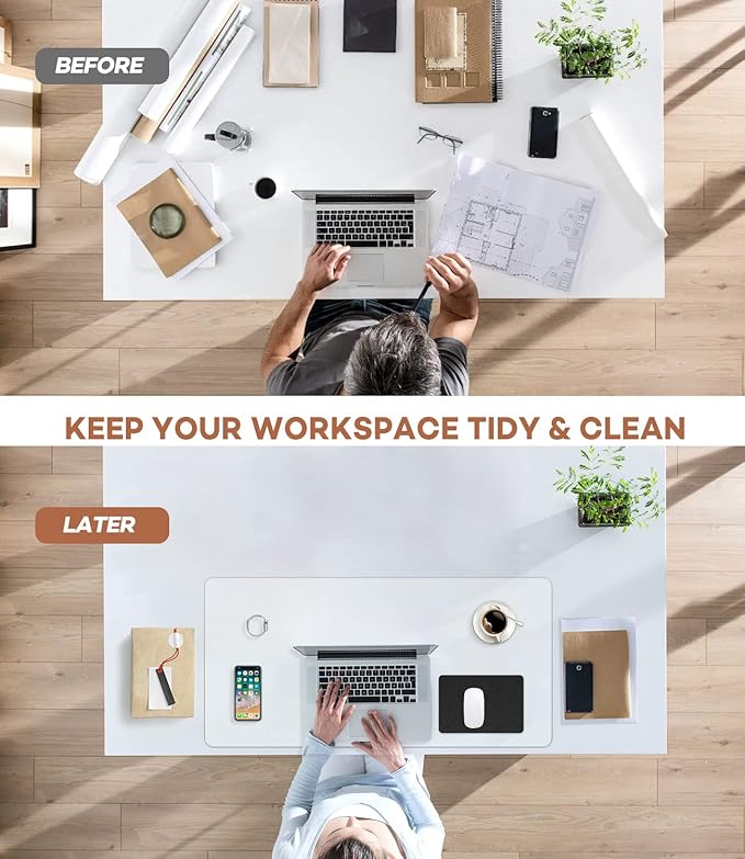 RostiKong Protector de Escritorio Transparente 24'' x 48'' con Mouse Pad miniatura 6