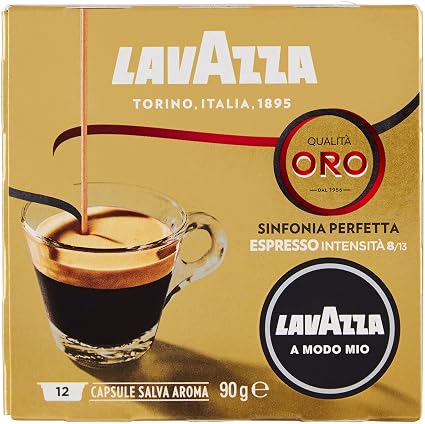 Cápsulas de café A Modo Mio, de Lavazza, calidad oro, 1 paquete de 12 :  Amazon.es: Alimentación y bebidas