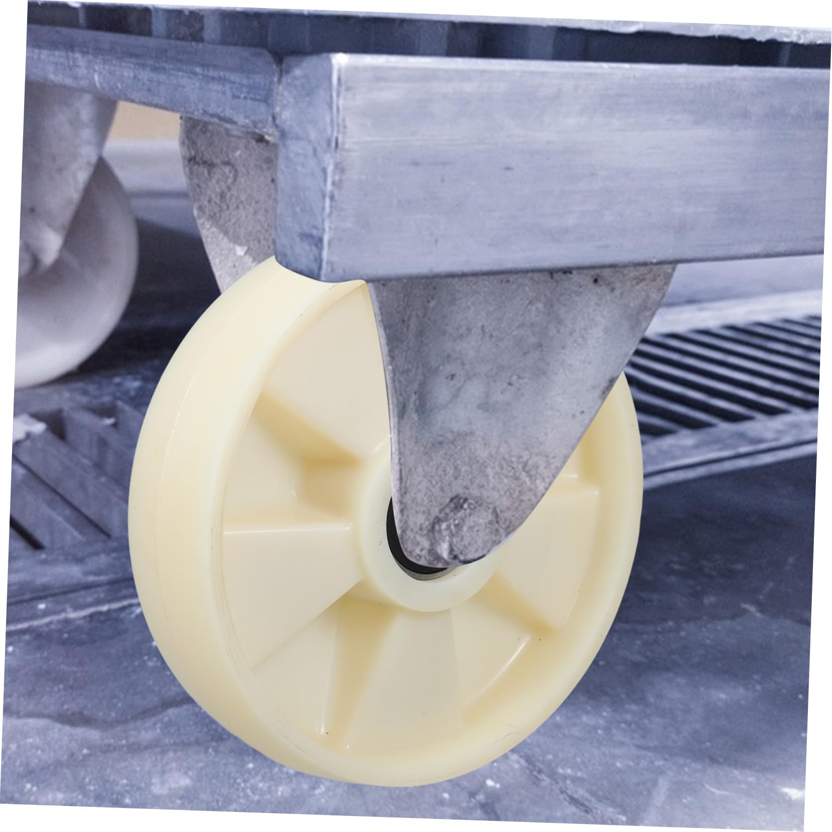 Abaodam Nylon Lenkrolle für Manuellen Hubwagen mit Kugellager 200x50 Mm Achse 47mm Langlebig Geeignet für Logistikzentren und Supermärkte