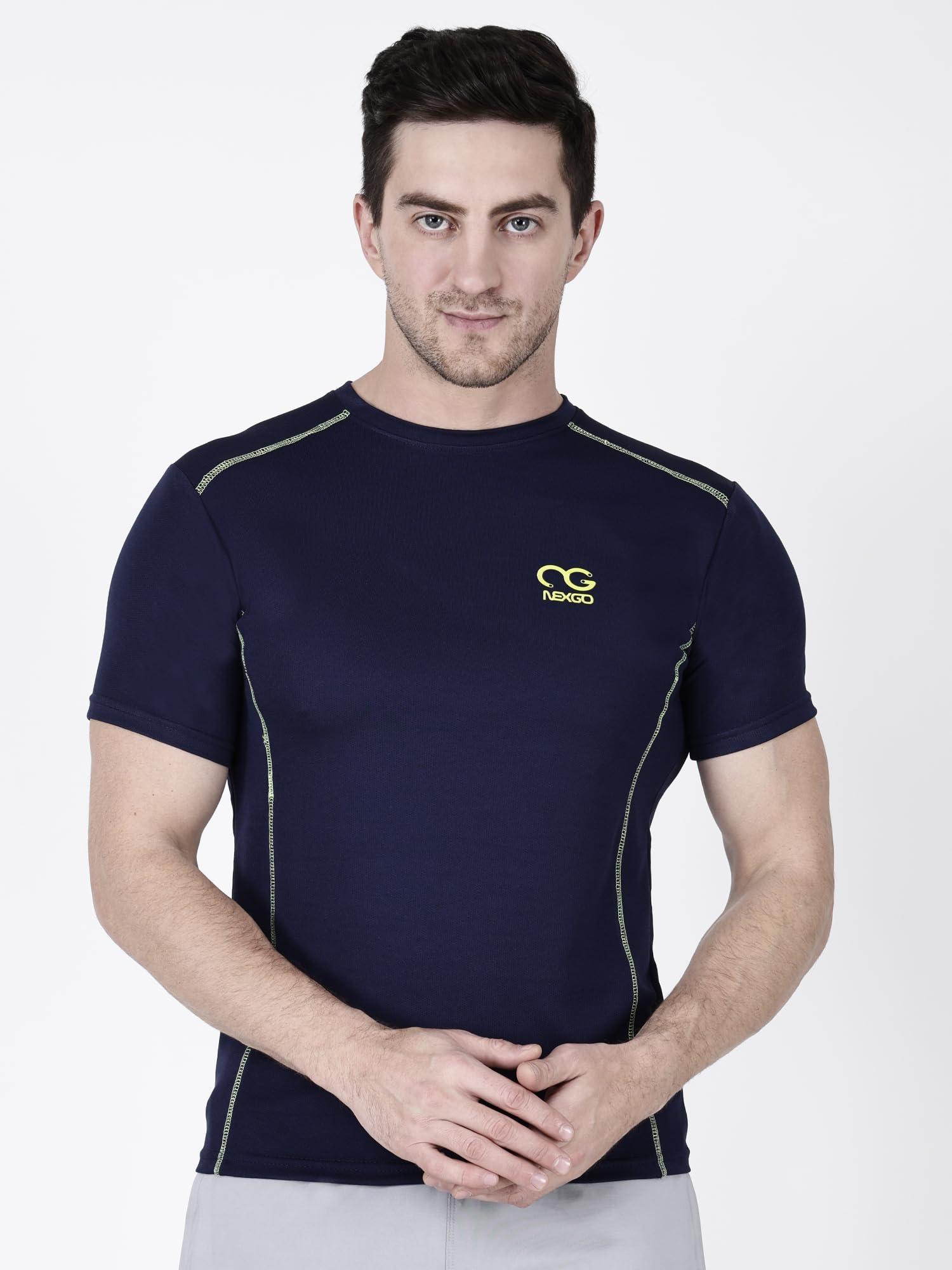 Men Round Neck Half Sleeve Regular Comfort Dry-Fit Activewear Sports T-Shirt Pack of 1 Multicolour-image-16