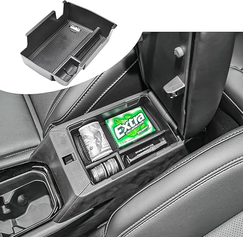 RUNROAD Bandeja organizadora de consola central compatible con Jeep Compass 2022 2023 2024 2025, bandeja para reposabrazos, caja de almacenamiento