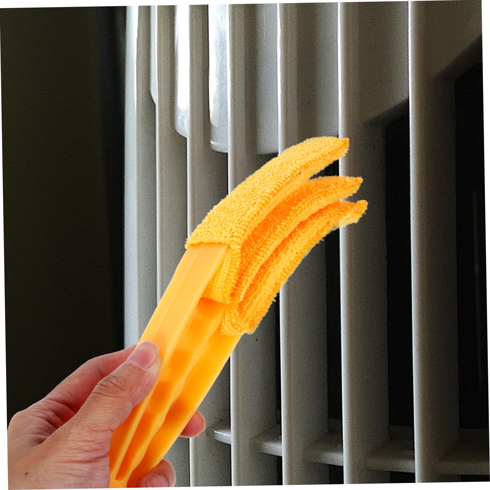 PRETYZOOM 16 Piezas Limpiaparabrisas Plumero De Persianas Barredora De Ventana Cepillo Mini Plumero Herramienta Limpiadora De Persianas Venecianas Cepillo De Obturador Orange Fibra Extrafina