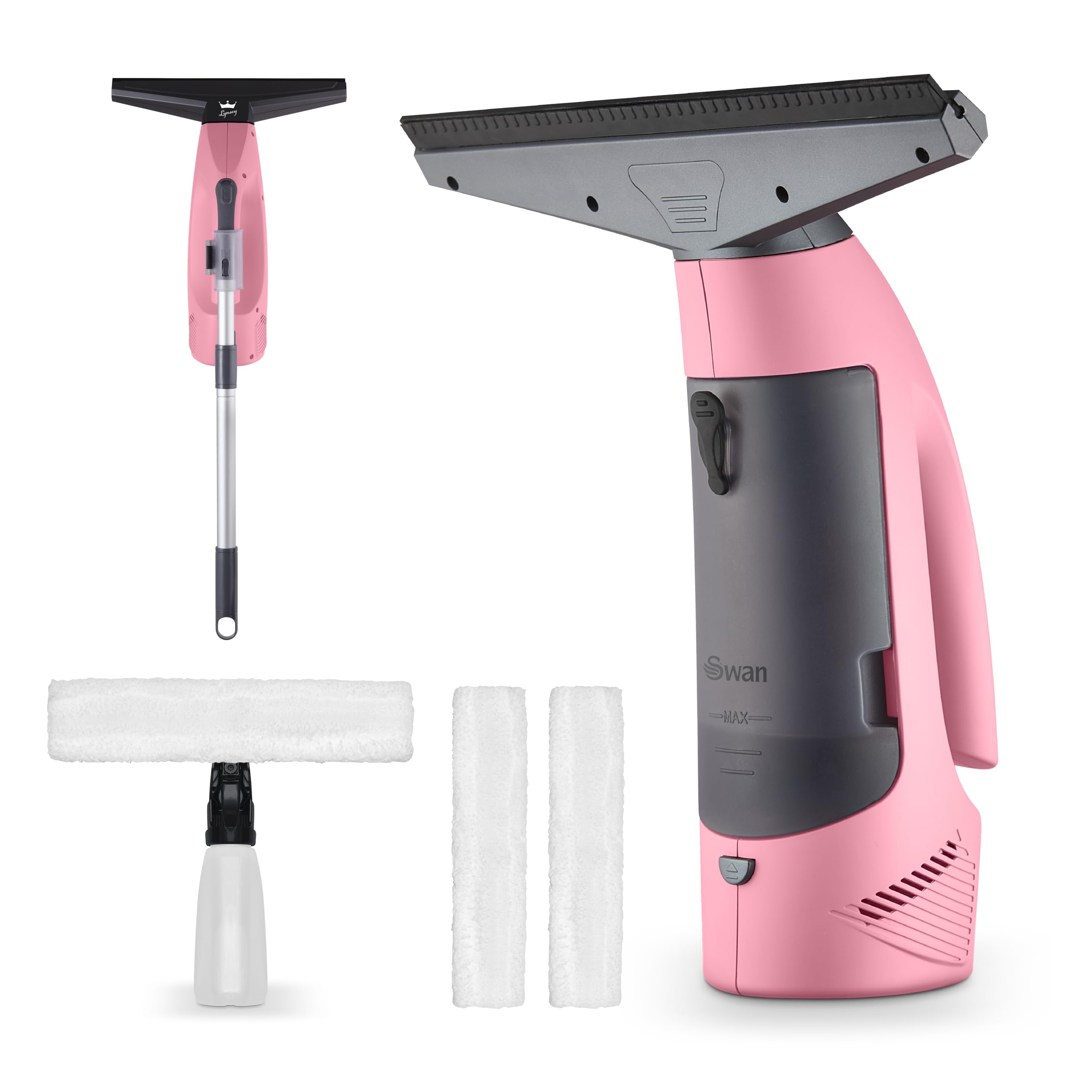 Swan Cordless Window Vacuum in Pink | Size: A