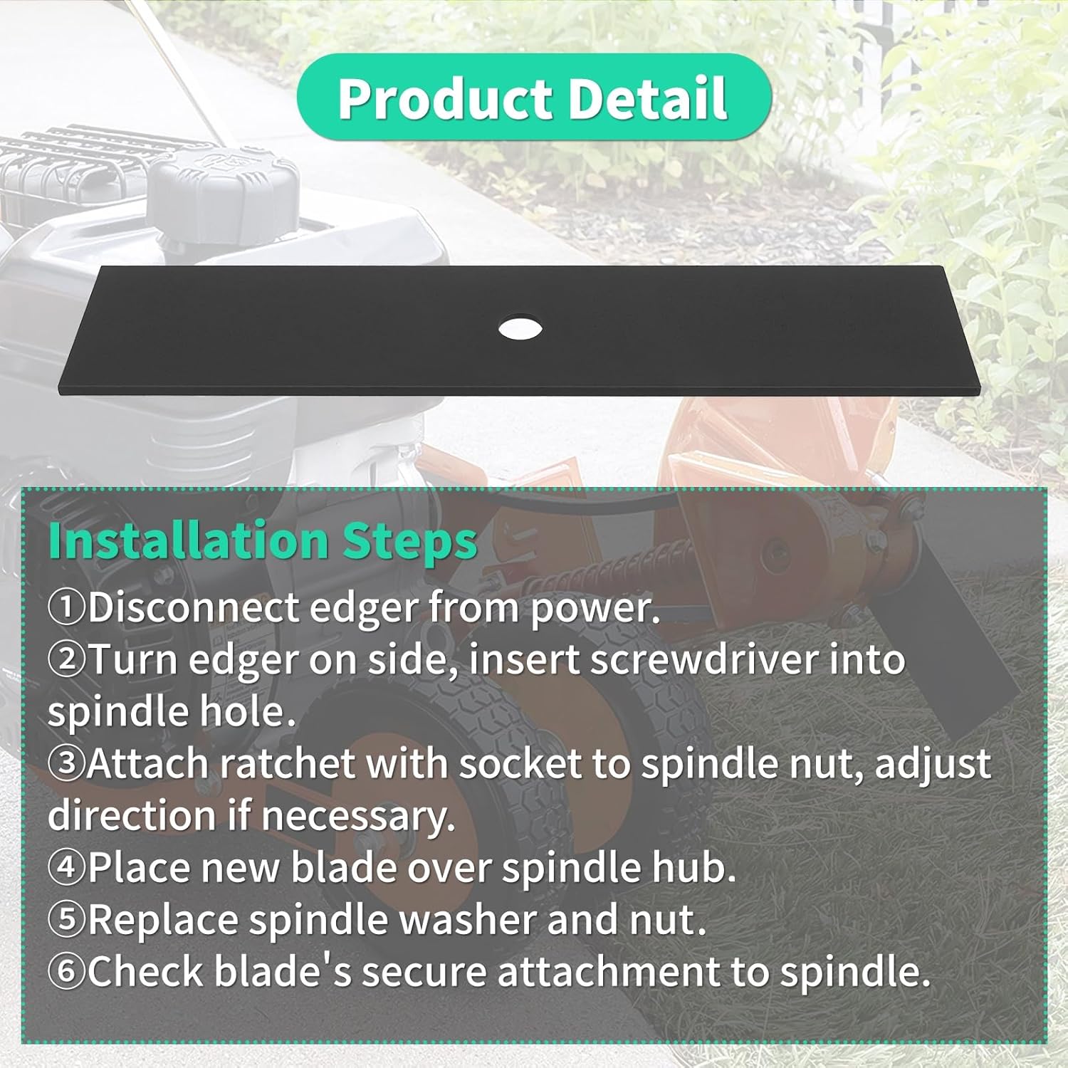 9" x 2" Universal Edger Blades (1/2" Center Hole) Compatible with Mclane & Power Trim Edgers, King O Lawn Edgers, Tru-Cut Edgers, Replaces 2059-9 375-360 40-130 03789800, 36 Pack