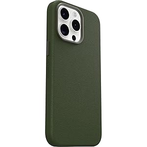 OtterBox iPhone 15 Pro Max Symmetry Series Cactus Leather for MagSafe - Cactus Grove (Green), Snaps to MagSafe, Ultra-Sleek, Raised Edges Protect Camera & Screen
