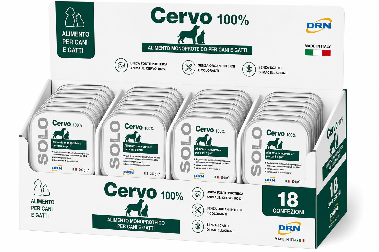DRN SOLO CERVO 300 gr - confezione da 18