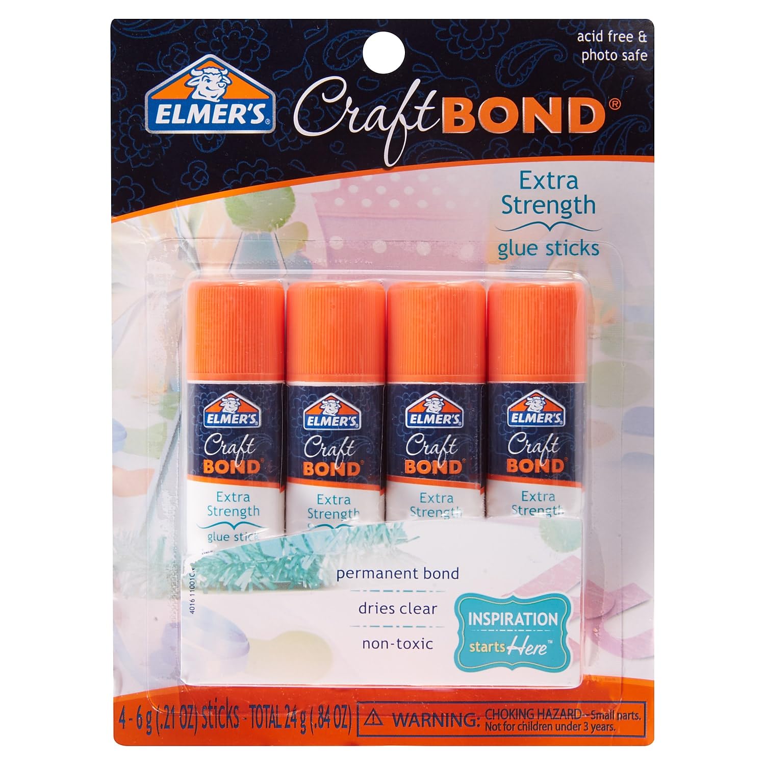 ELMERS CraftBond Extra Strength Glue Sticks, 6 Grams, 4 Count