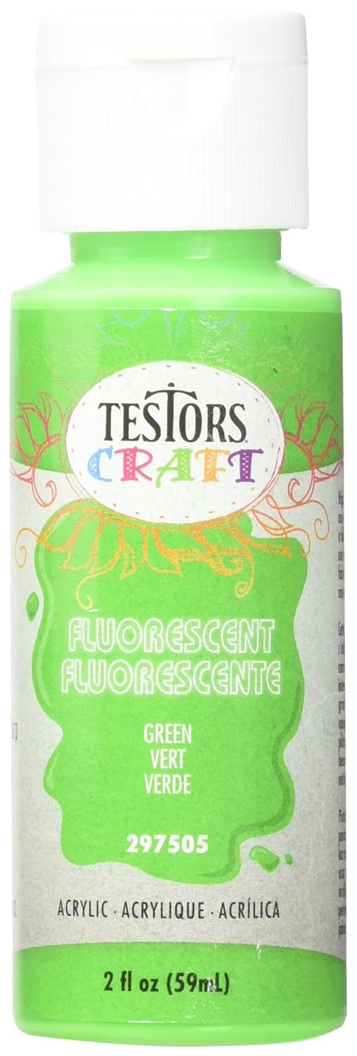 TESTOR 297505 2OZ Green Fluorescent Acrylic Paint Amazon.in Home