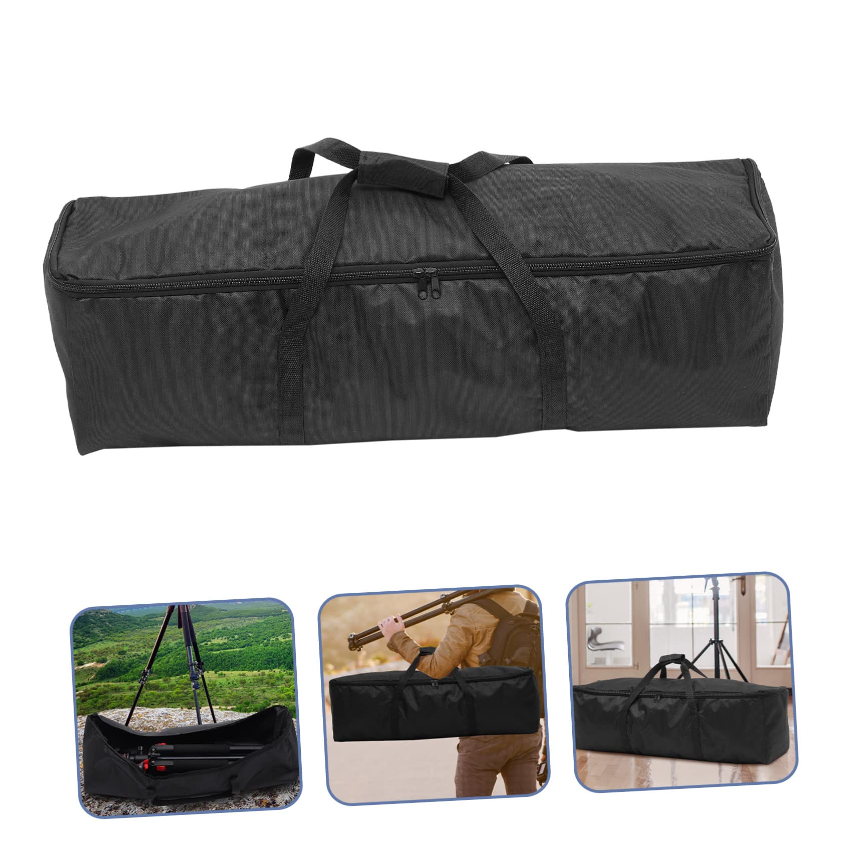 Borsa Portatreppiede Fotografica Singolo Strato Oxford Nera Doppia Zip
